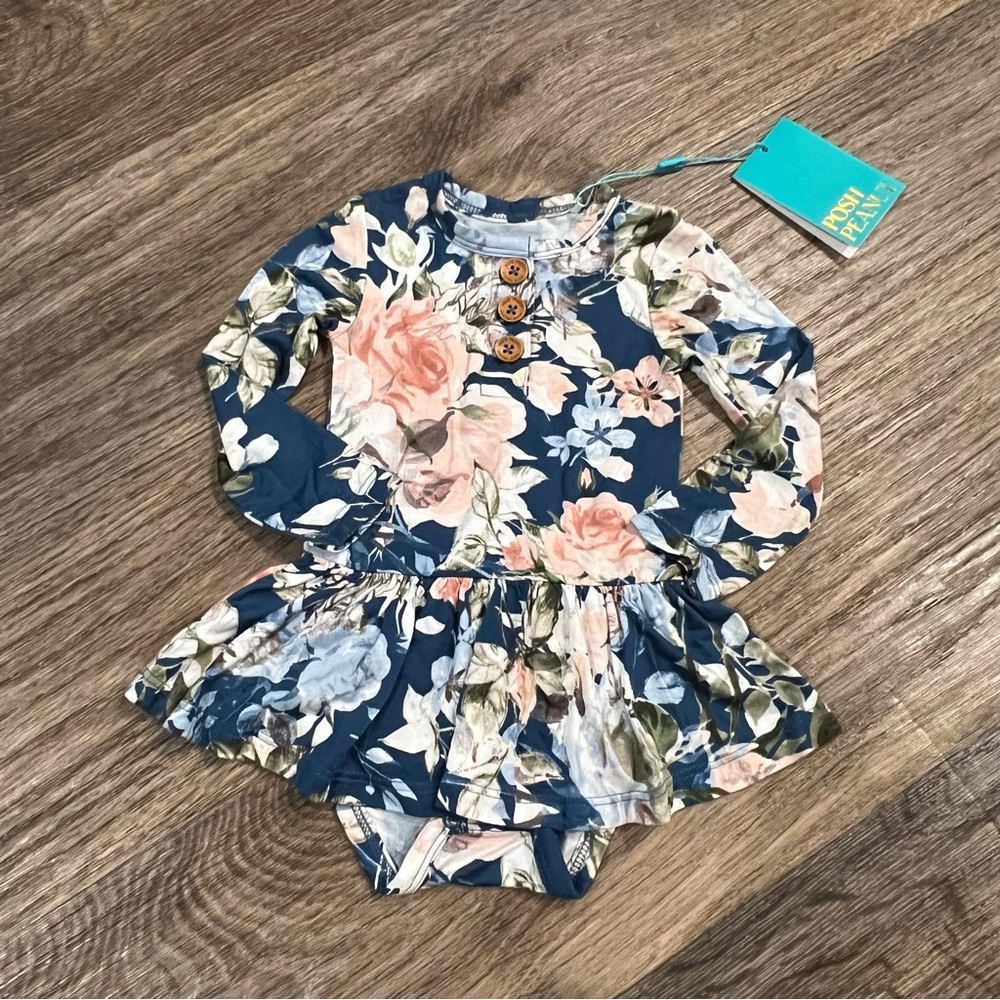 Posh Peanut Blue Rose Twirl- NWT